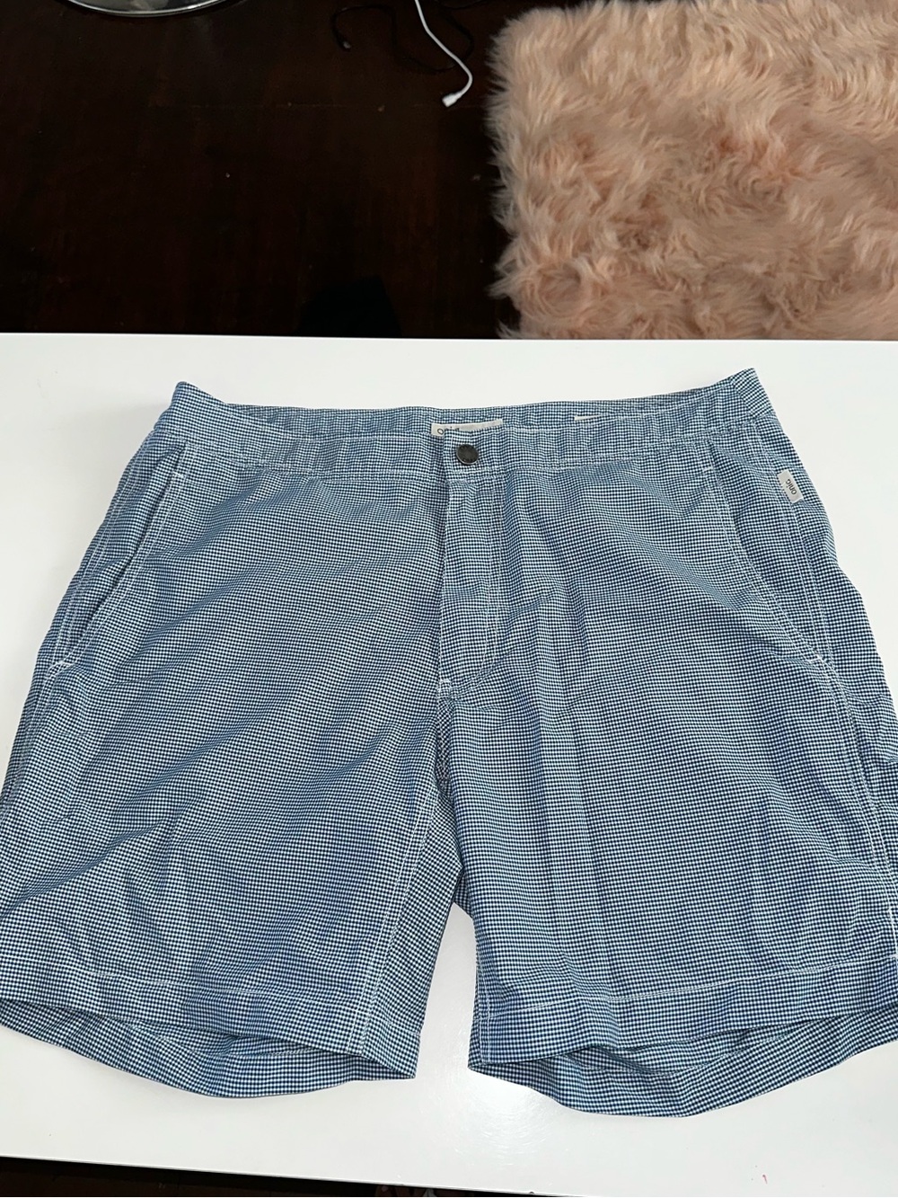 Onia Calder‎ Swim Trunks Blue Gingham sz 33